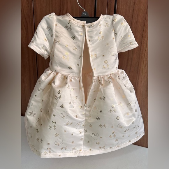 Disney Cream and Gold Formal Kids Dress size 2T - Picture 4 of 16